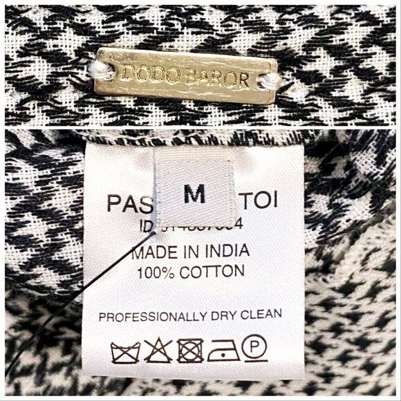 Dodo Bar Or Abigail Wrap Mini Skirt in black‎ and white,  size M - Picture 3 of 13